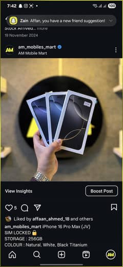 iPhone 16 Pro Max JV 256GB All Colour Non Active Box Pack