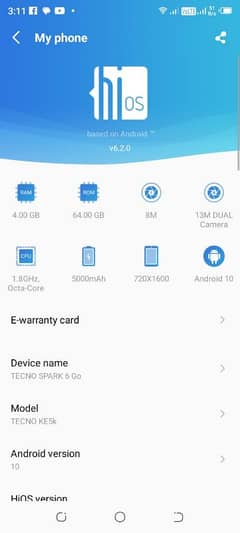 Techno spark 6 go