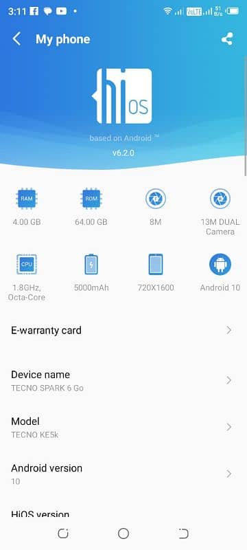 Techno spark 6 go 0