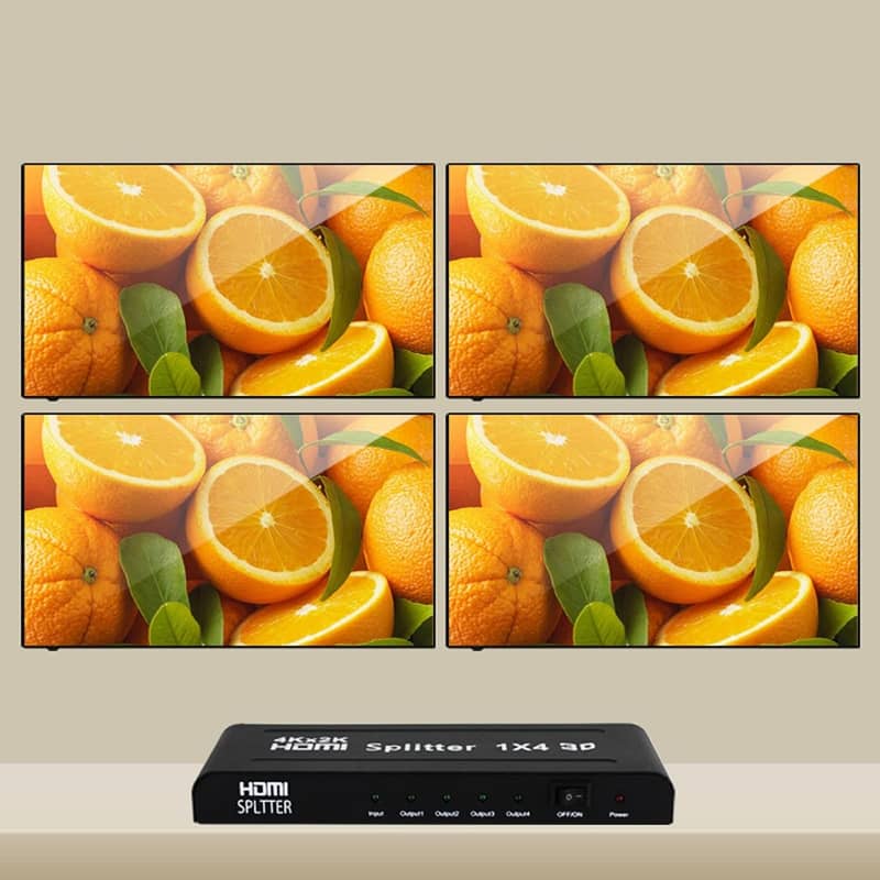 Multi-viewer 4x1 Switcher  HDMI Quad Screen Segmentati 5 Viewing Modes 6