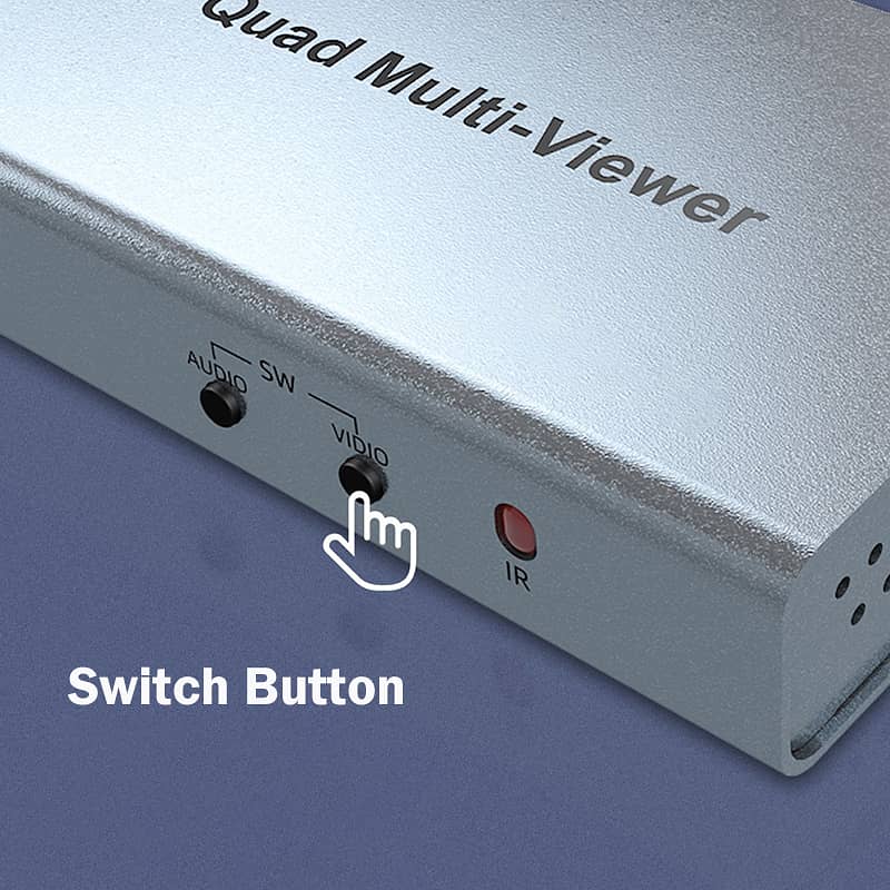 Multi-viewer 4x1 Switcher  HDMI Quad Screen Segmentati 5 Viewing Modes 10