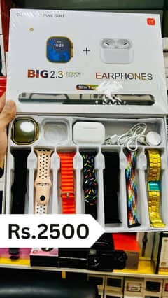 i20 Ultra Max Suit Smart Watch Golden Edition With Airpods