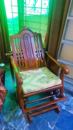 wooden rocking chair