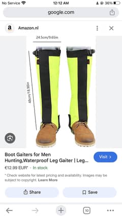 Boot gaiters Reflective for bikers