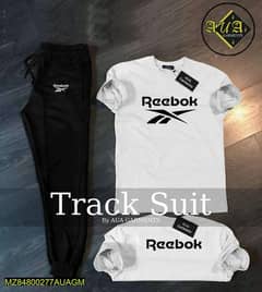 2 pcs men's Printed cotton jersey track suit