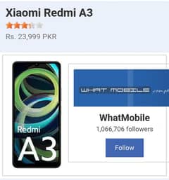 Xiaomi Redmi A3 4 64 fresh condition 03403389206