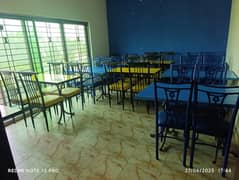 4 chairs and a table set