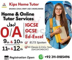 Home Tutor,Online Tutor,Online Tution,Kg,IGCSE,O/A level,Montes,Engl
