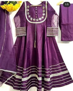 3pc organza frock
