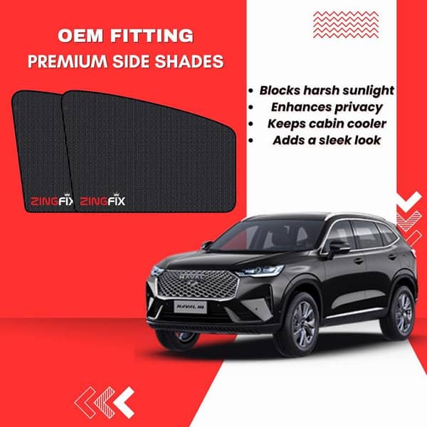 Zingfix Premium Mesh Foldable Side Window Shades for Haval H6 – Sun Protection & Privacy
