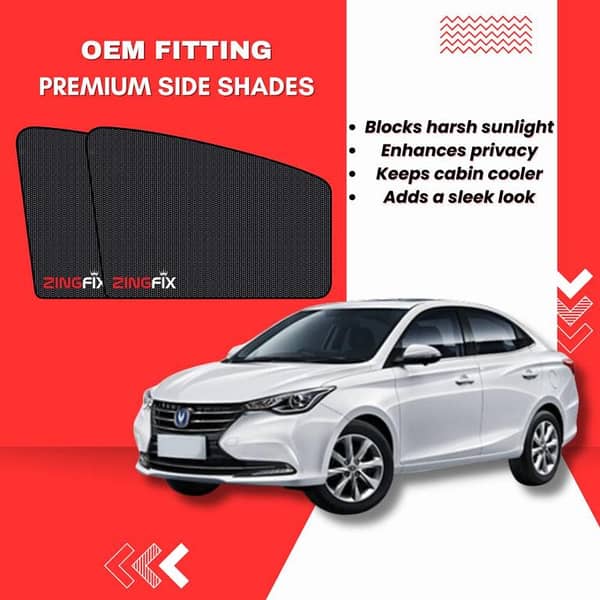 Zingfix Premium Mesh Foldable Side Window Shades for Changan Alsvin – Sun Protection & Privacy