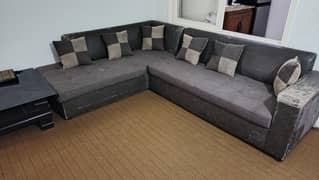 L Shaped Sofa with Table