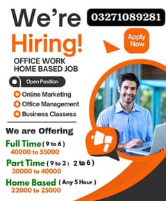 Urgent staff required for online marketing & office management