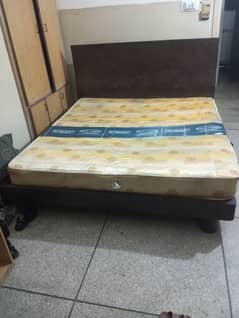 double bed King size wooden bed with spring mattres. 03165406701