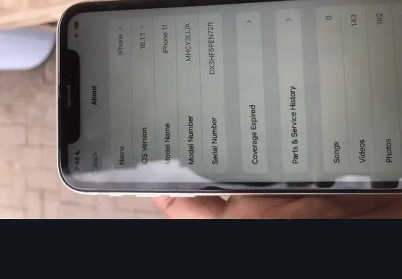 Iphone11 jv 128 gb in good condition display change 5