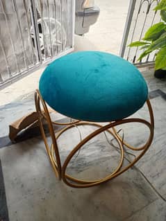Metal Ottoman Stool, Round Seating Stool Ottoman puff