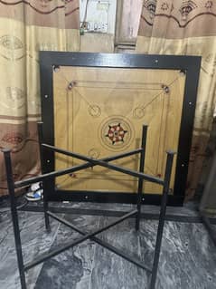 Carrom board huge size with metal stand