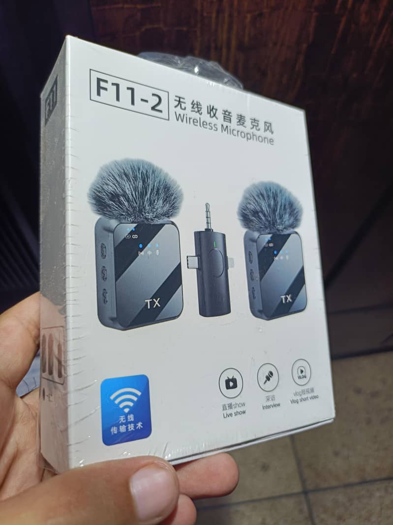 F11-2 Wireless Microphone. Iphone, Android, Camera 0