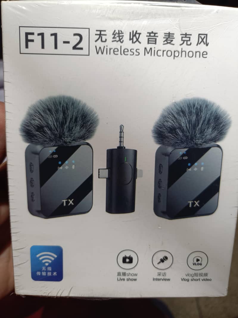 F11-2 Wireless Microphone. Iphone, Android, Camera 1