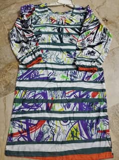 funky print ready to wear shirt with baloon sleeves