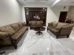 7 seater sofas with 3 tables made with pure shesham wood