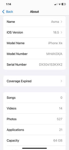 Iphone XR 64 GB PTA