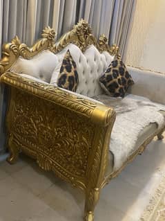 Sheesham wood sofa 2.5 seater heavy carved sofa