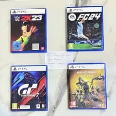 FC24 | W2k23 | Gran Turismo 7 | Mortal Kombat 11 | Ps5 Disc Cds