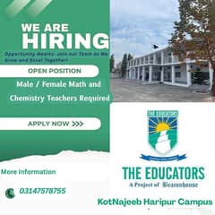 Male / Female Teachers/ Faculty Required