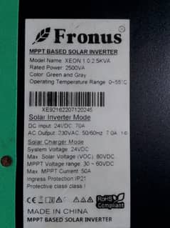 Fronus 2.5 KVA solar inverter