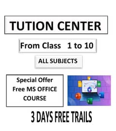 Tution Center with Free Ms Office Course