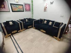 6 Seater Sofa Set alone with 8 Cushions (Versace Sofa Design)