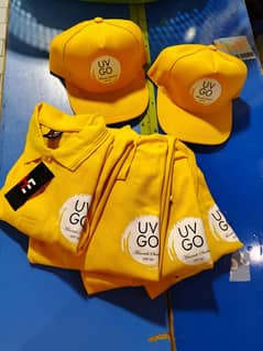 polo t shirt & cap with costimze logo