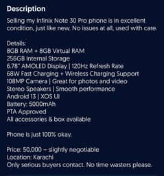 infinix note 30 pro 8/256 wireless charger
