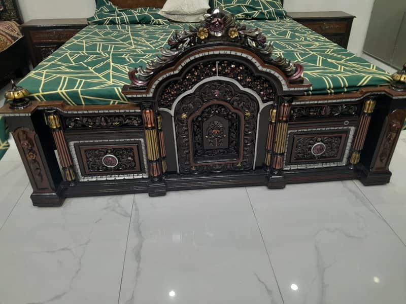 bed with side table and dressing table 2