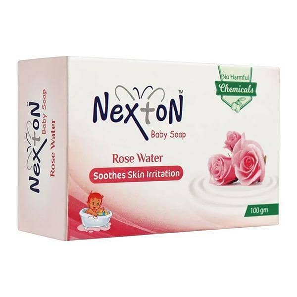 Nexton 100Gm Rose Water Soap for Soft and Hydrated Skin