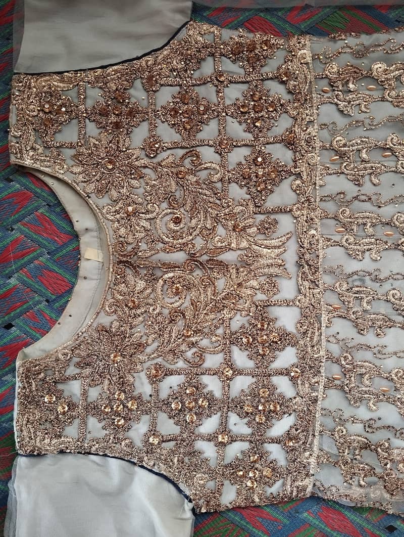 net frok with trouser and dupatta (all of them are stitched ) 1