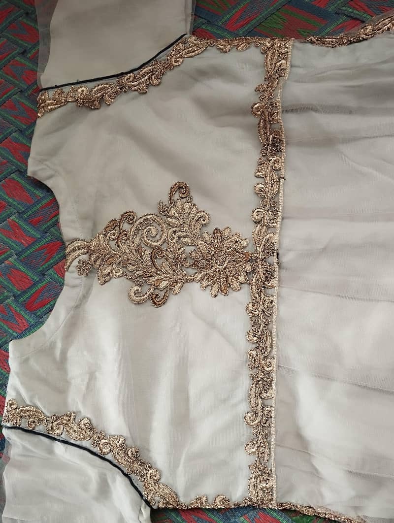 net frok with trouser and dupatta (all of them are stitched ) 4