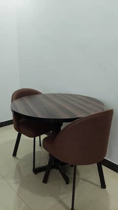 Compact dining table with chairs