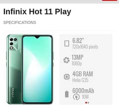 Infinix hot 11 play urgent for sale