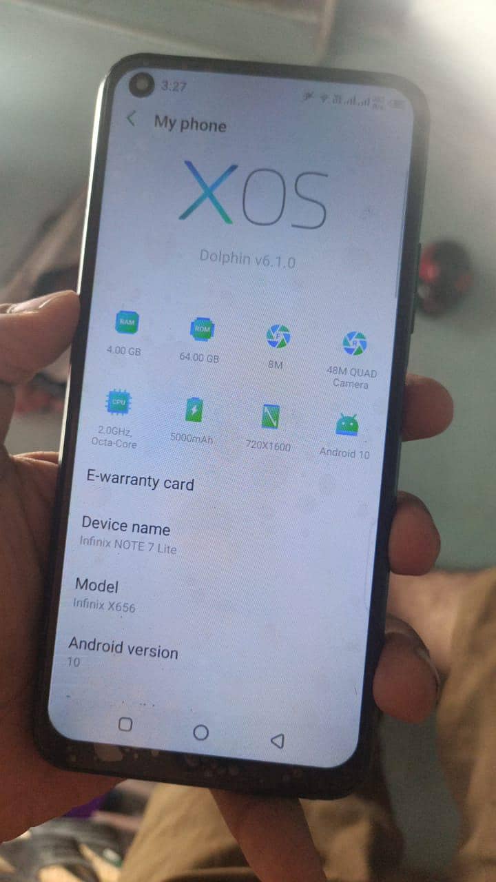 infinix note7 Lite 4.64 pta approved with box 0