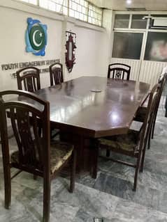 Dinig table with 6 chairs