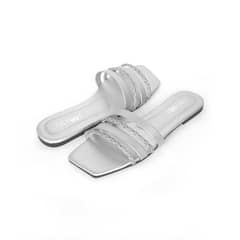 woman rexine fancy flats