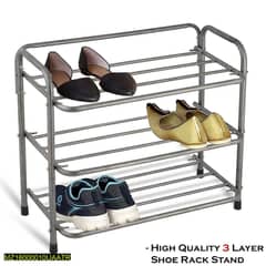 Iron Shoe Stand Rack Stand 3 Layer (Foldable)