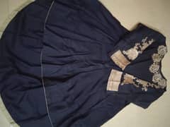 Navy blue 3 piece ready to wear dress