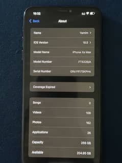 Iphone x max pti approved 256gb