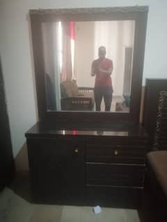 Double bed with imported mattress , side tables and dresing table