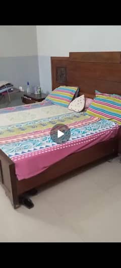 Complete Bed set in a good quality wood for sell.