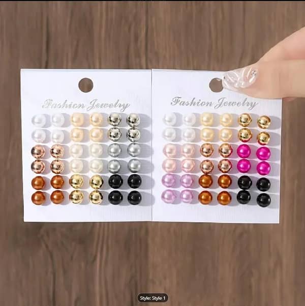 Colorful Faux Pearl Stud Earrings for Women – Minimalist Resin Jewelry Gift Set in Pastel Shades