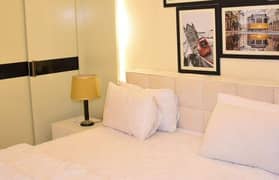daily basis weekly basis two bad fully furnished luxury apertment available for rent gulbreg greens islamabad